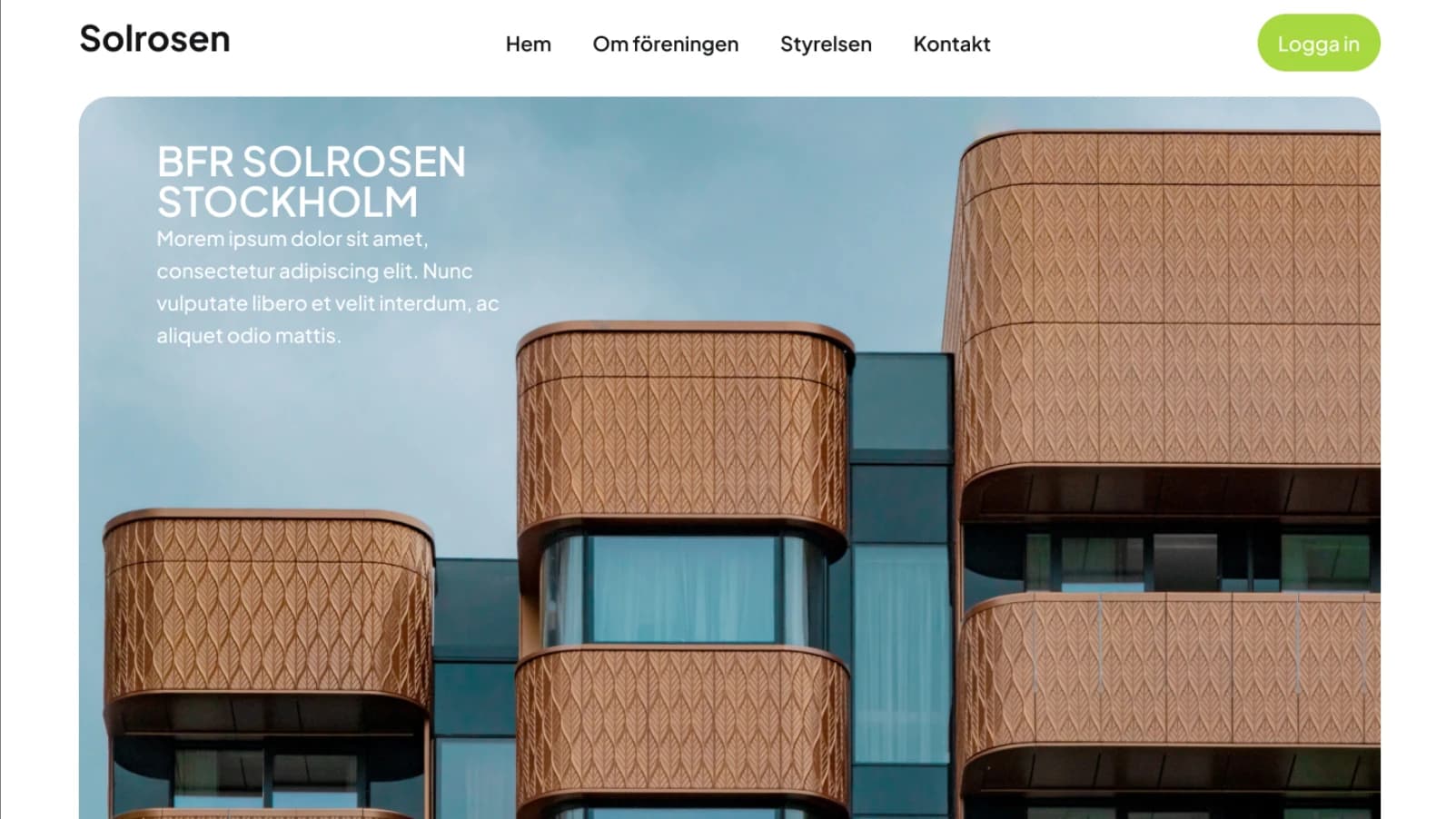 Brf Solrosen: Design concept for modern residential community living.